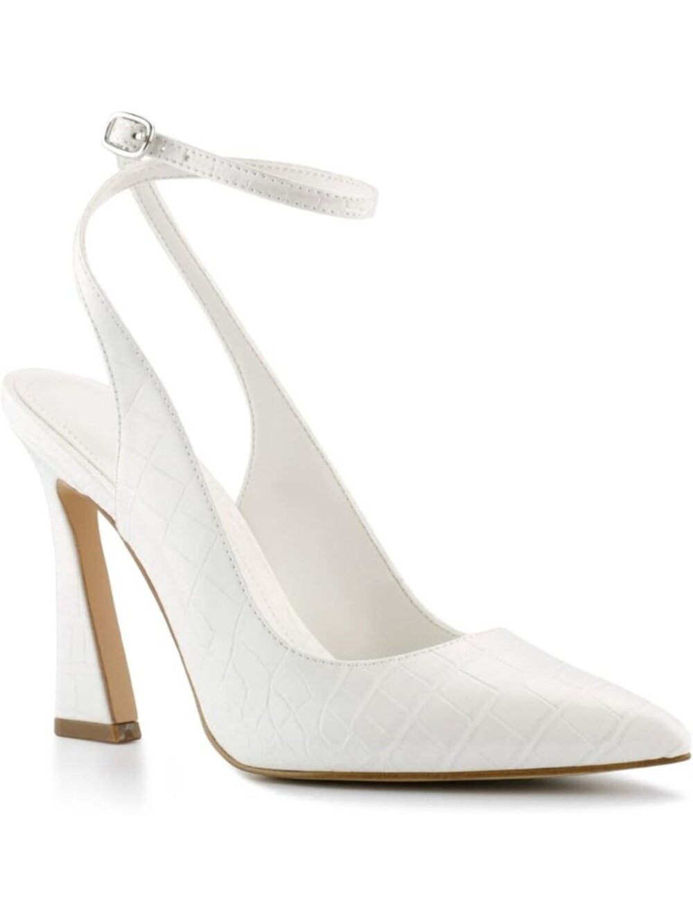 Chic Closed Toe Ankle Strap Heels - Pointed Toe Slingback Pumps for Weddings - Picture 1 of 6